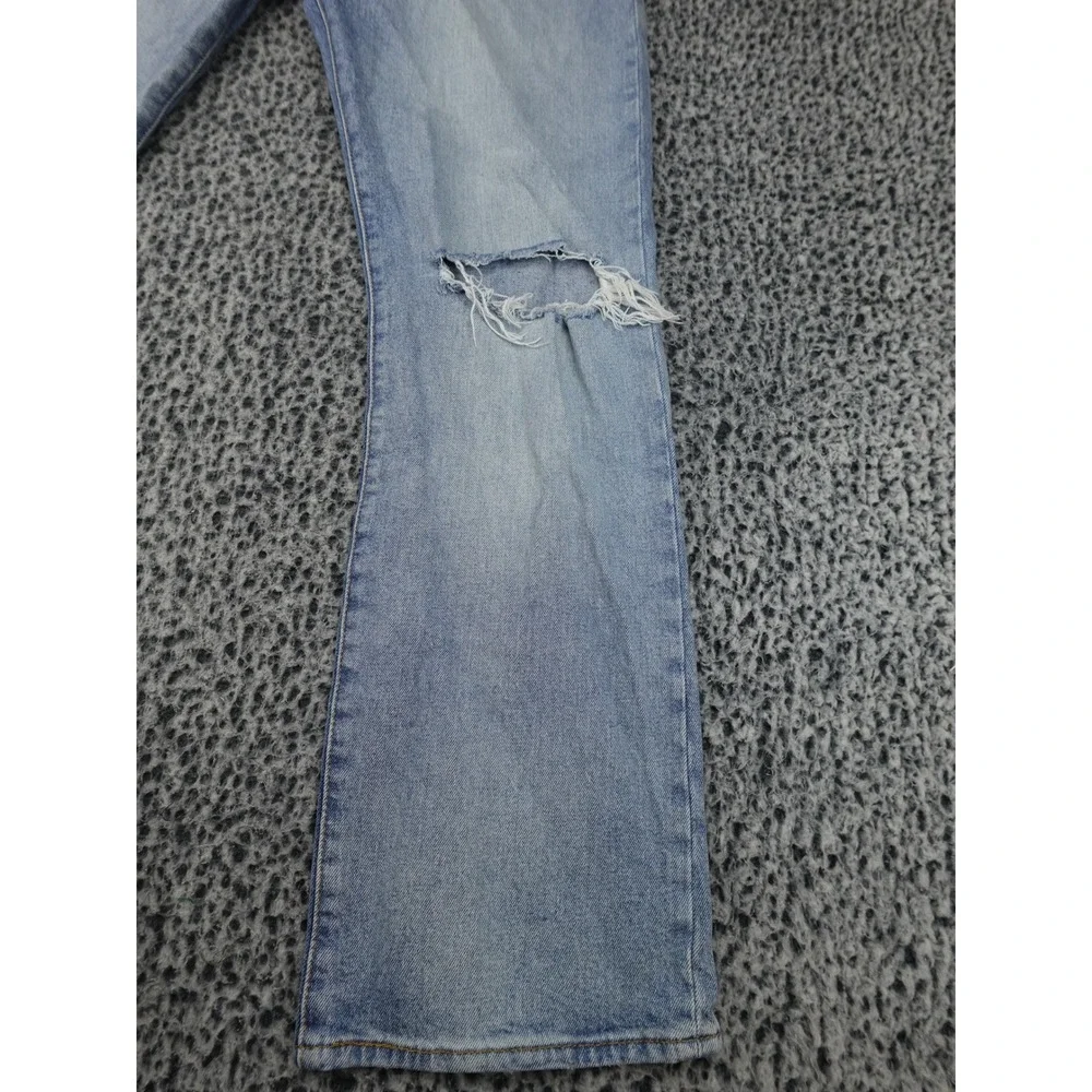 Levi's 501 Original Fit Jeans Mens 38x34 Light Blue Distressed Ripped 0501-3268